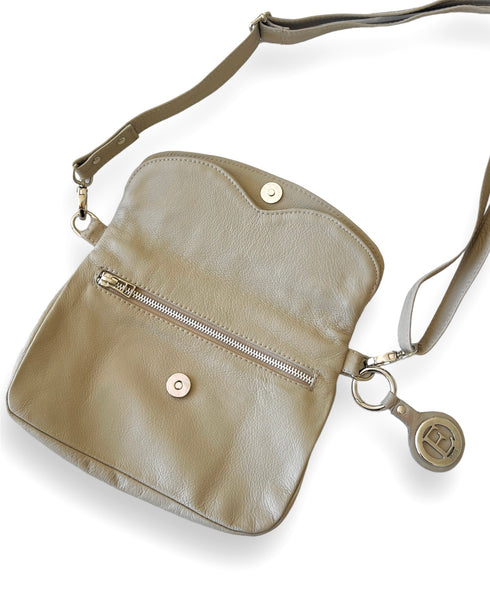 LUNA FOLD OVER BAG TAUPE