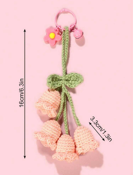 KNITTED FLOWER CHARM