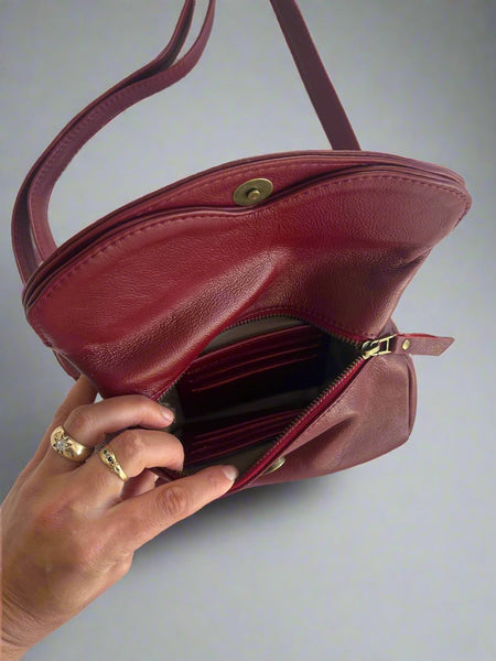 LIMITED ADDITION MAROON LUNA FOLD OVER BAG