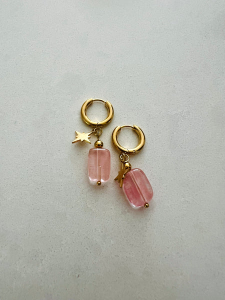 PINK SPARKLE EARRINGS