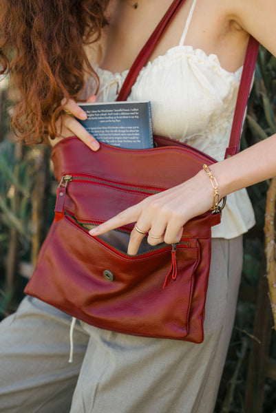 LINKI FOLD OVER MAROON