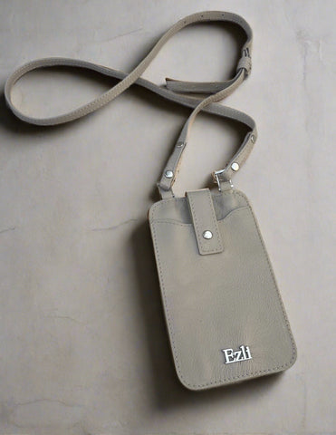 Taupe cellphone sling