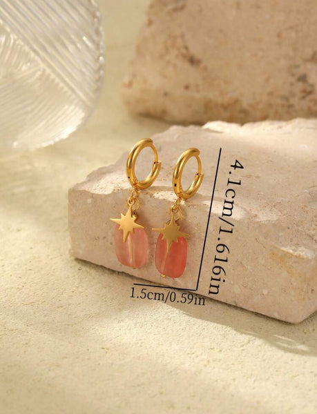 PINK SPARKLE EARRINGS