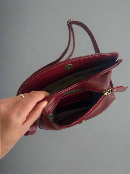 LIMITED ADDITION MAROON LUNA FOLD OVER BAG