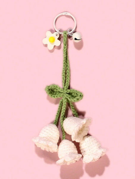 KNITTED FLOWER CHARM