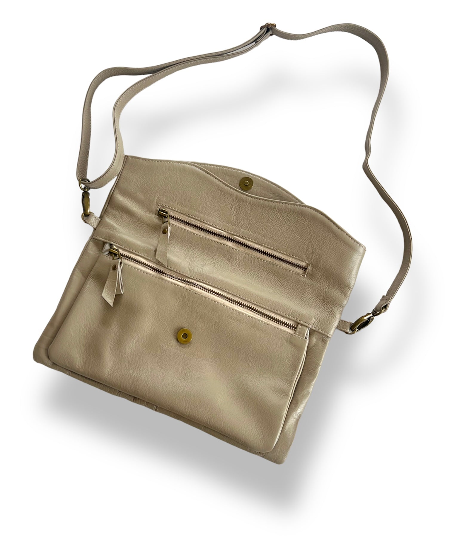 Linki fold over bag taupe